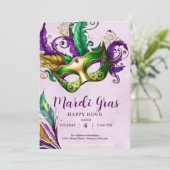 Invitation Masque Mardi Gras (Debout devant)