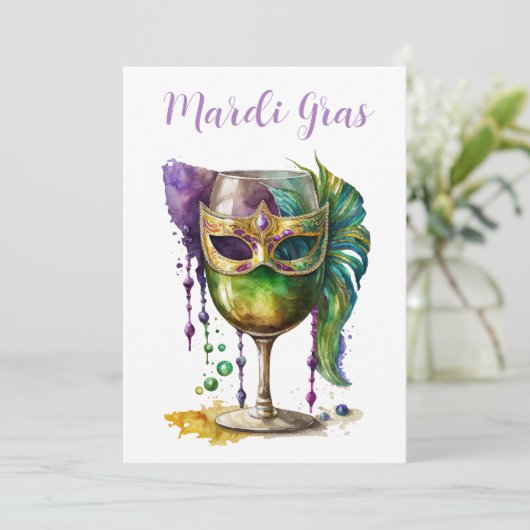 Invitation Masque Mardi Gras (Debout devant)