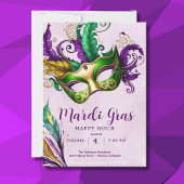Invitation Masque Mardi Gras