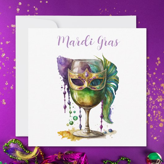 Invitation Masque Mardi Gras
