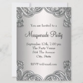 Invitation Masque Mascarade Mascarade Masque Masque Rose Chau (Dos)