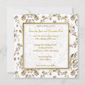 Invitation Masque monographique faux cuivre/blanc (Dos)