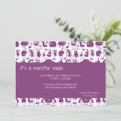 Invitation masque monster {halloween party invitation} (Debout devant)