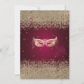 Invitation Masque or Diamants Masque Rouge Quinceañera (Dos)