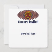 Invitation Masque rituel du roi guerrier tribal (Dos)