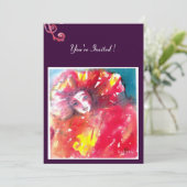 INVITATION MASQUE ROUGE 2 / SOIREE DE CARNAVAL MARDI GRAS (Debout devant)