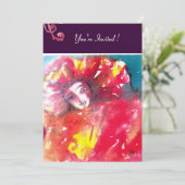 INVITATION MASQUE ROUGE 2 / SOIREE DE MARDI GRAS EN MASQUERAD (Debout devant)