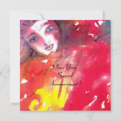 INVITATION MASQUE ROUGE 2 / SOIREE MARDI GRAS MASQUERADE (Dos)
