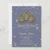Invitation Masque Stars Pastel Lavander Sweet 16 (Devant)