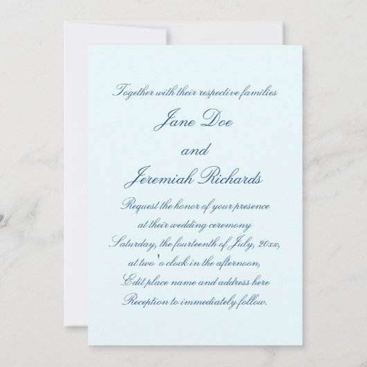 Invitation Masque vénitien (Dos)