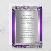 Invitation Masque Violet & Soirée de Bachelorette avec Broder (Dos)