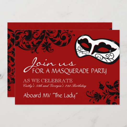 Invitation Masquerade (Devant / Derrière)