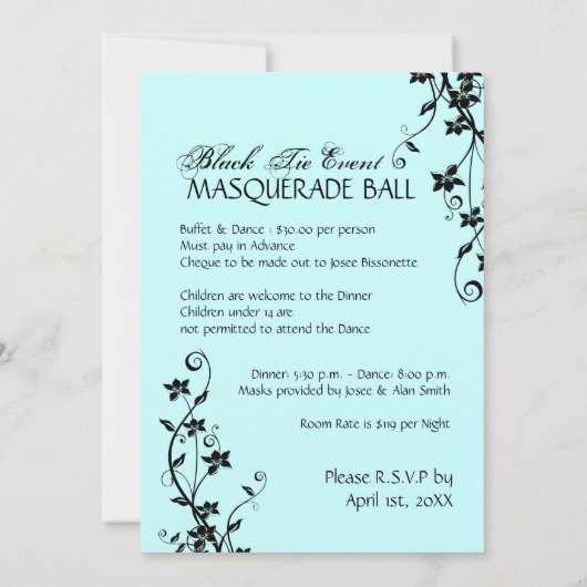 Invitation Masquerade (Dos)