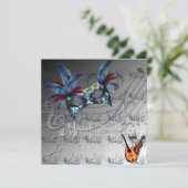 Invitation Masquerade Ball aux couleurs d'argent (Debout devant)