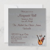 Invitation Masquerade Ball aux couleurs d'argent (Dos)
