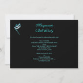 Invitation Masquerade Ball Party Turquoise bleu violet Masque (Dos)