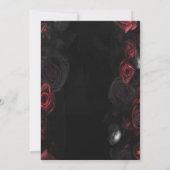 Invitation Masquerade Dark Red Roses Gothic Sweet 16 (Dos)