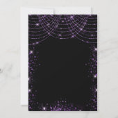 Invitation Masquerade de parties scintillant noir violet masq (Dos)