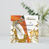 Invitation Masquerade Fabuleux 40 Woman's Gold High Heel 2 (Debout devant)