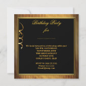 Invitation Masquerade Fabuleux 50 Gold Black fête d'anniversa (Dos)