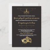Invitation Masquerade fête d'anniversaire Masque Gold Invitat (Devant)