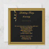 Invitation Masquerade fêtes Masques or noir Anniversaire (Dos)