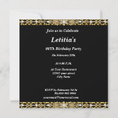 Invitation Masquerade Gold Black Hot Glamour fête d'anniversa (Dos)