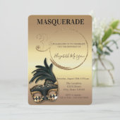 Invitation Masquerade Gold Parties scintillant 30e anniversai (Debout devant)