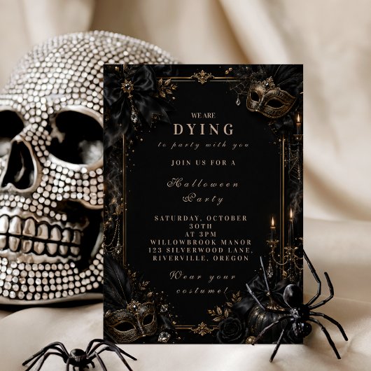 Invitation Masquerade Halloween Vintage