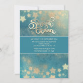 Invitation Masquerade lune & étoiles calligraphie sweet sixte (Dos)