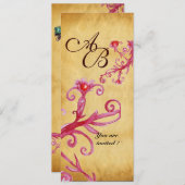 INVITATION MASQUERADE MAGIC BERRIES MONOGRAM, (Devant / Derrière)