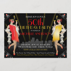 Invitation Masquerade Mardi Gras Anniversaire