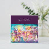 Invitation MASQUERADE, Mardi Gras Masques, Danse, Musique (Debout devant)