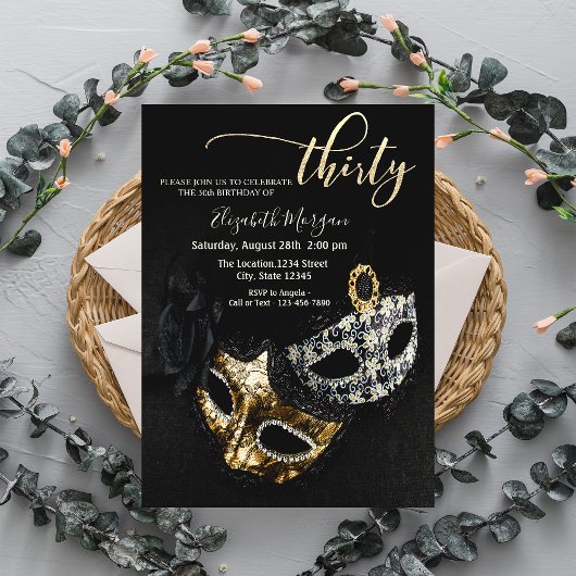 Invitation Masquerade, Masque Black 30e anniversaire