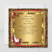 Invitation Masquerade Masque Chaussure haute talon rouge Anni (Dos)