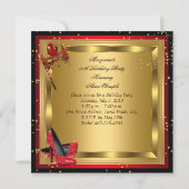 Invitation Masquerade Masque Chaussure haute talon rouge Anni (Dos)