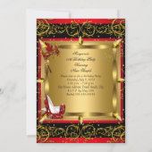 Invitation Masquerade Masque Chaussure haute talon rouge Anni (Dos)