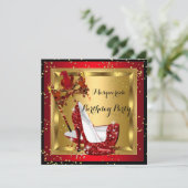 Invitation Masquerade Masque Chaussure haute talon rouge Anni (Debout devant)