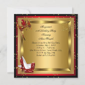 Invitation Masquerade Masque Chaussure haute talon rouge Anni (Dos)