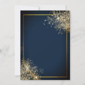 Invitation Masquerade Masque Glitter Navy Blue Quinceanera (Dos)