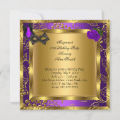 Invitation Masquerade or violet Parties scintillant noire hau (Dos)