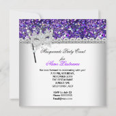 Invitation Masquerade Parties scintillant violet diamant Masq (Dos)