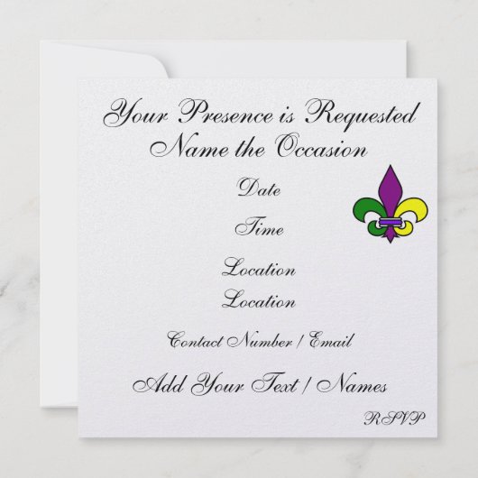 Invitation Masquerade Party (Dos)