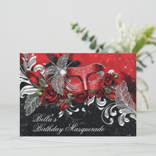 Invitation Masquerade Party (Debout devant)