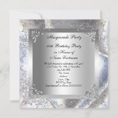 Invitation Masquerade Party Fabuleux 50 Anniversaire Argent (Dos)