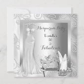 Invitation Masquerade Party Fabuleux 50 Anniversaire Diamant (Devant)