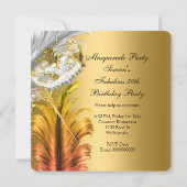 Invitation Masquerade Party Fabuleux Anniversaire Or Argent (Dos)