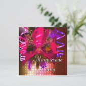 Invitation Masquerade Party Masquerade Mardi Gras Carnaval (Debout devant)