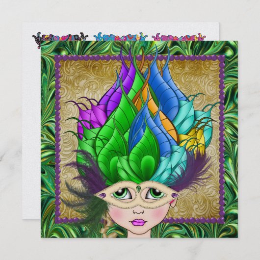 Invitation Masquerade Party - SRF (Devant / Derrière)