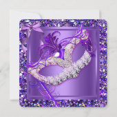 Invitation Masquerade Purple Masques Parties scintillant Anni (Dos)